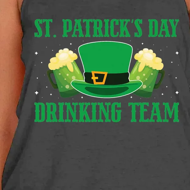 Irish Beer Ireland Flag St. Patricks Day Leprechaur Women's Knotted Racerback Tank