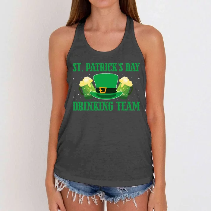 Irish Beer Ireland Flag St. Patricks Day Leprechaur Women's Knotted Racerback Tank