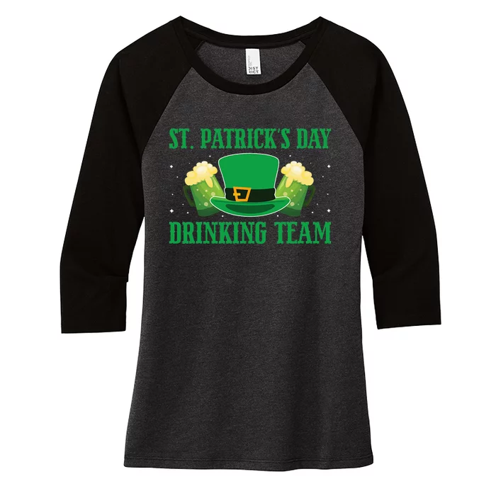 Irish Beer Ireland Flag St. Patricks Day Leprechaur Women's Tri-Blend 3/4-Sleeve Raglan Shirt