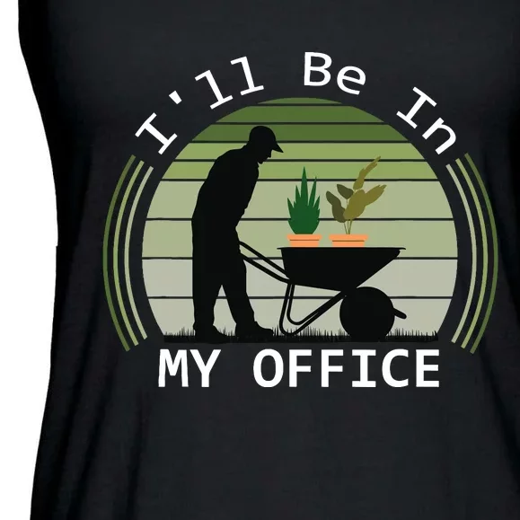 i'll be in my office garden funny father's day gardening Ladies Essential Flowy Tank