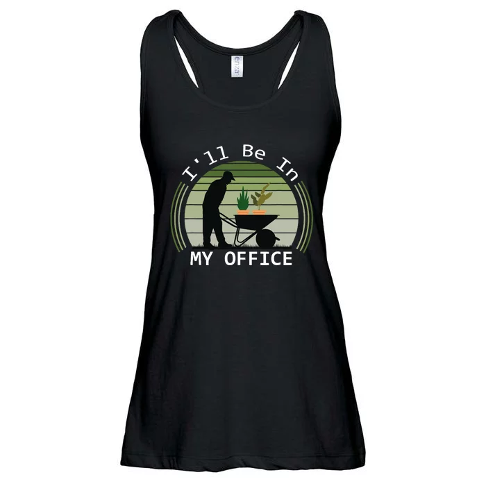 i'll be in my office garden funny father's day gardening Ladies Essential Flowy Tank