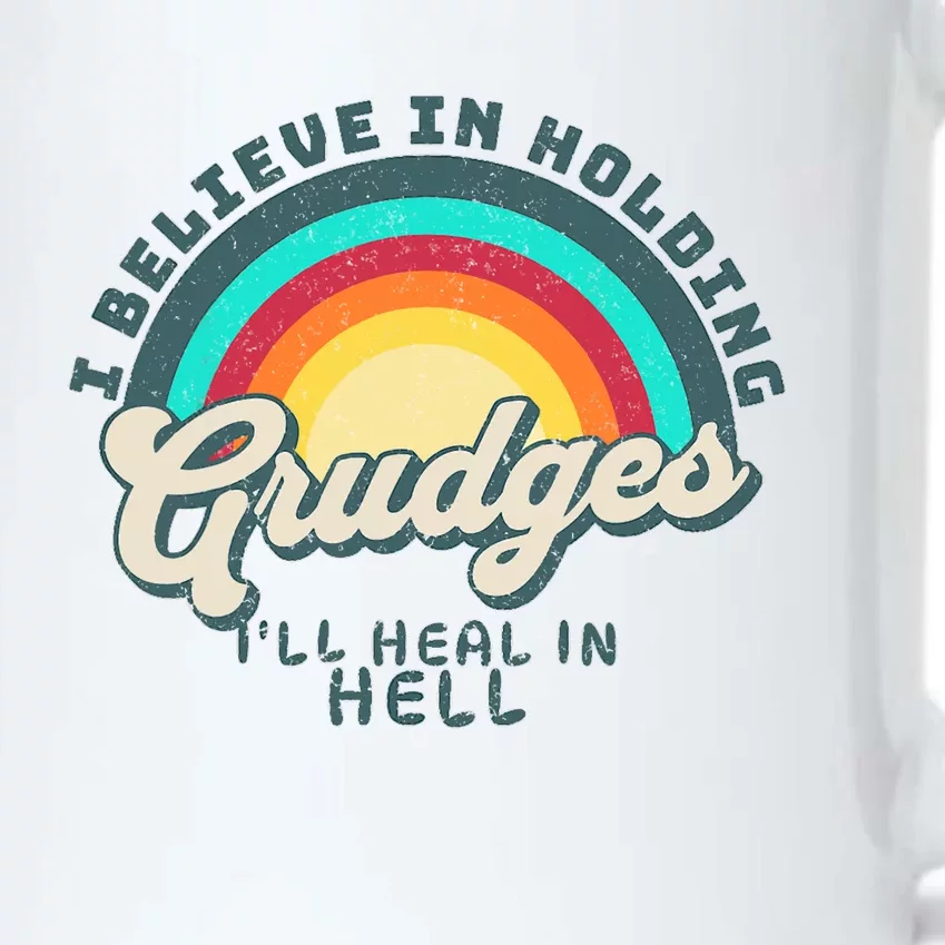 I Believe In Holding Grudges I'll Heal In Hell Heart Rainbow Black Color Changing Mug