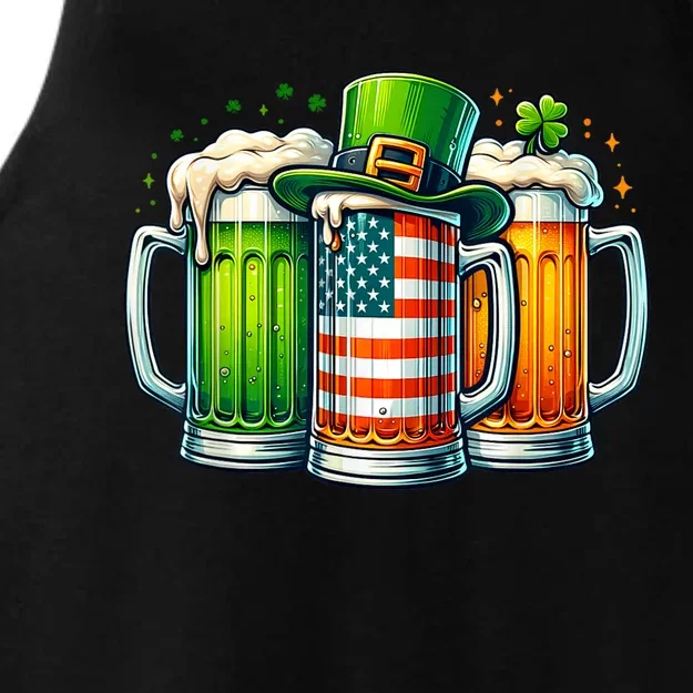 Irish Beer Ireland St Patricks Day Drinking Party Ladies Tri-Blend Wicking Tank