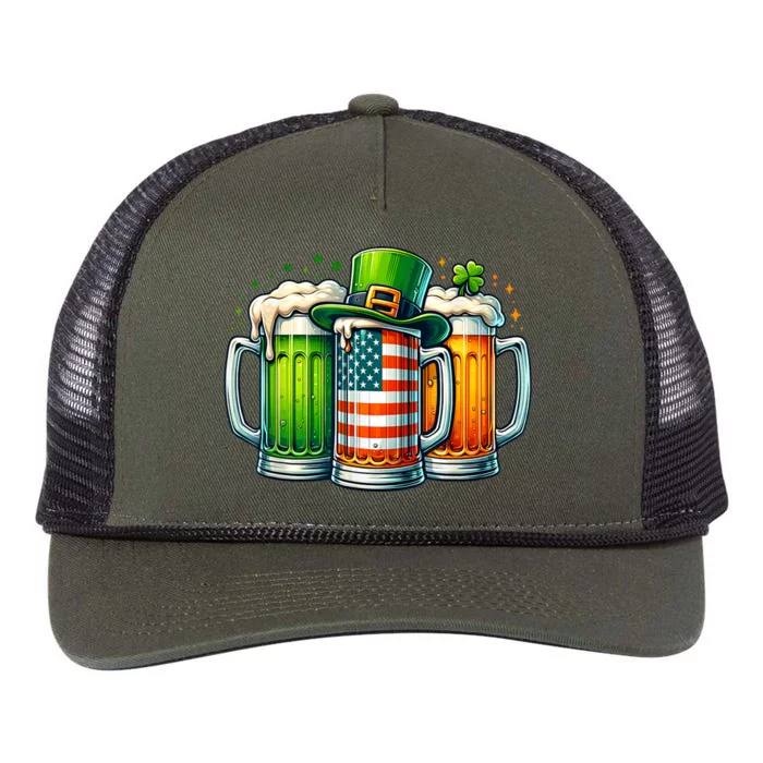 Irish Beer Ireland St Patricks Day Drinking Party Retro Rope Trucker Hat Cap