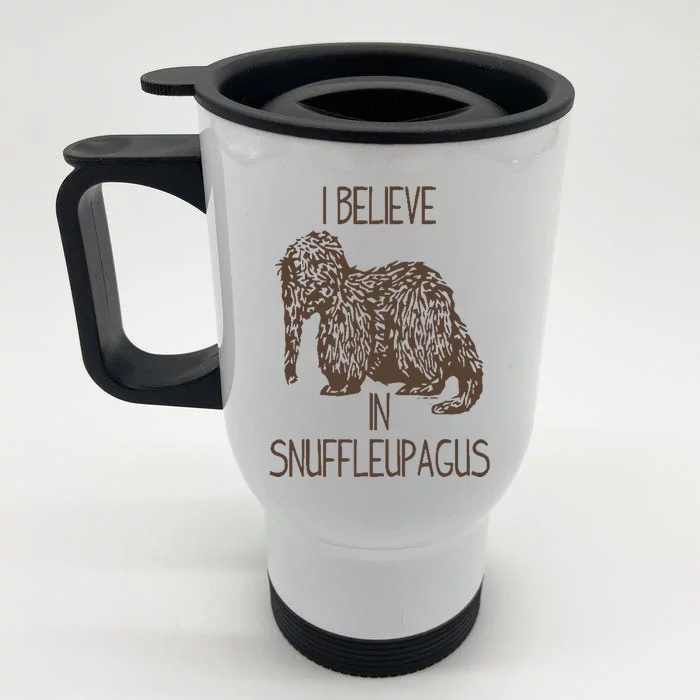 I Believe In Snuffleupagus Front & Back Stainless Steel Travel Mug