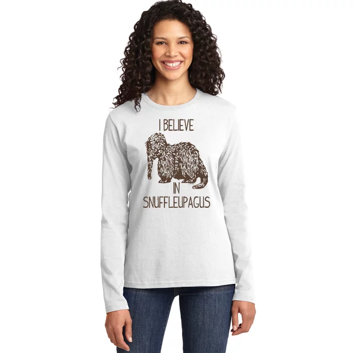 I Believe In Snuffleupagus Ladies Long Sleeve Shirt