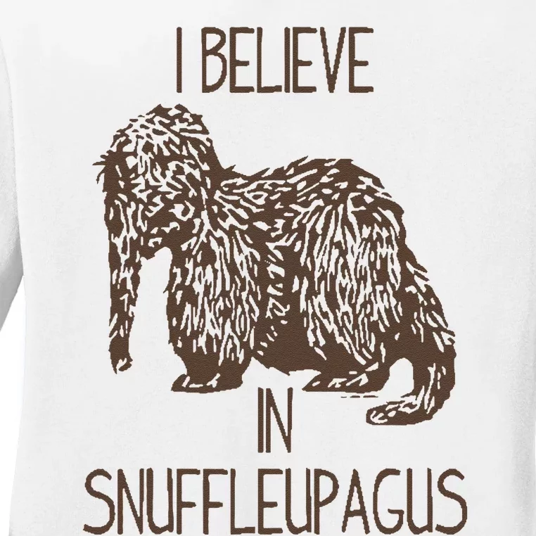 I Believe In Snuffleupagus Ladies Long Sleeve Shirt