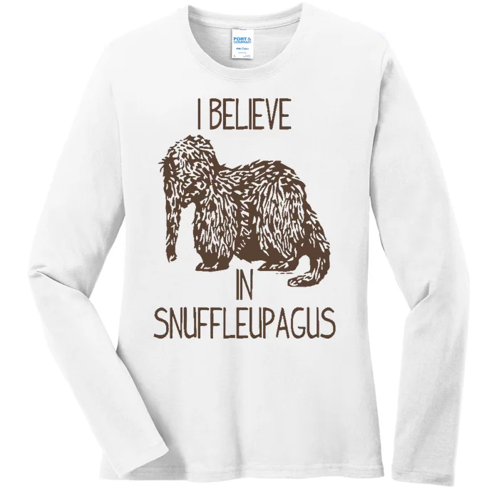 I Believe In Snuffleupagus Ladies Long Sleeve Shirt