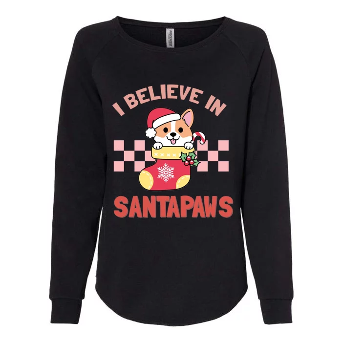 I Believe In Santa Corgi Mom Christmas Corgmas Xmas Gift Womens California Wash Sweatshirt