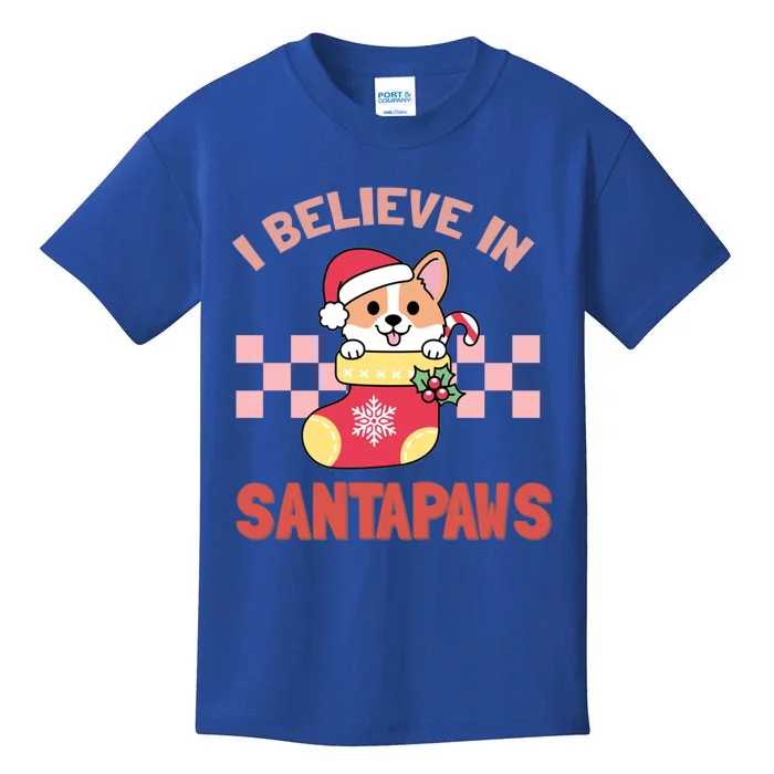 I Believe In Santa Corgi Mom Christmas Corgmas Xmas Gift Kids T-Shirt