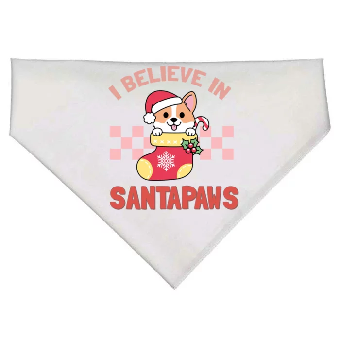 I Believe In Santa Corgi Mom Christmas Corgmas Xmas Gift USA-Made Doggie Bandana