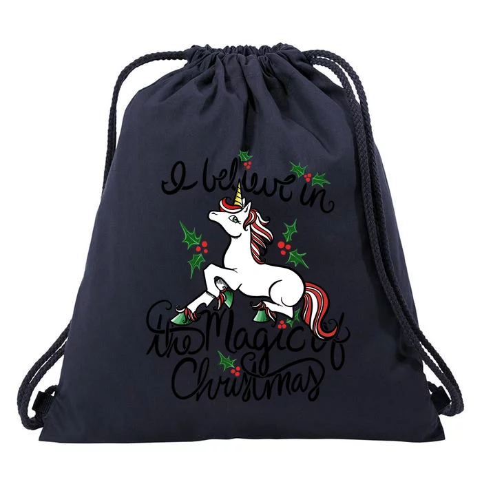 I Believe In The Magic Of Christmas Great Gift Drawstring Bag