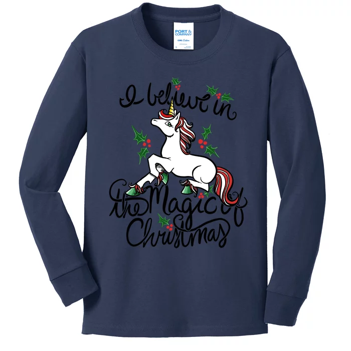 I Believe In The Magic Of Christmas Great Gift Kids Long Sleeve Shirt