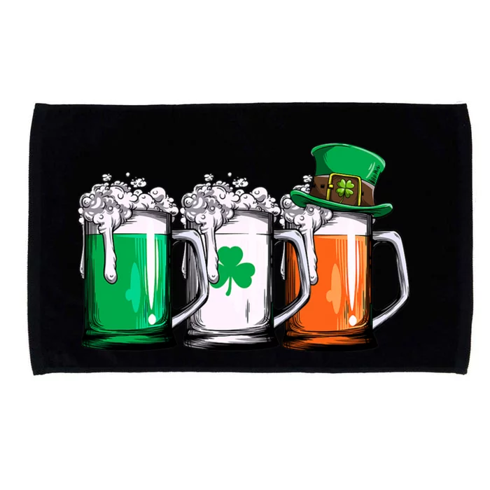 Irish Beer Ireland Flag St Patricks Day Men Women Leprechaun Microfiber Hand Towel