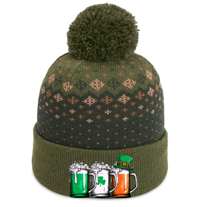 Irish Beer Ireland Flag St Patricks Day Men Women Leprechaun The Baniff Cuffed Pom Beanie