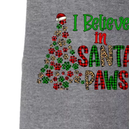 I Believe In Santa Paws Cute Animal Paws Christmas Tree Gift Doggie 3-End Fleece Hoodie