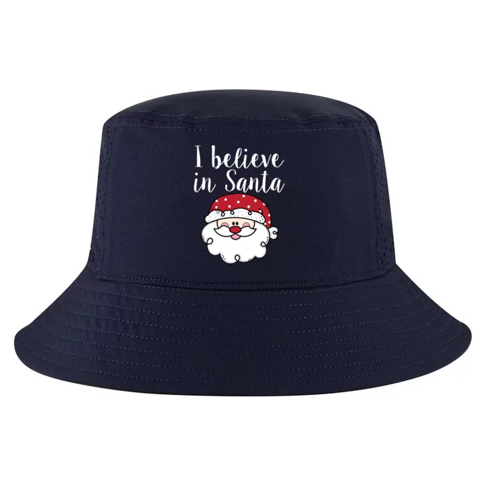 I Believe In Santa Claus Santa Face Christmas Gift Cool Comfort Performance Bucket Hat