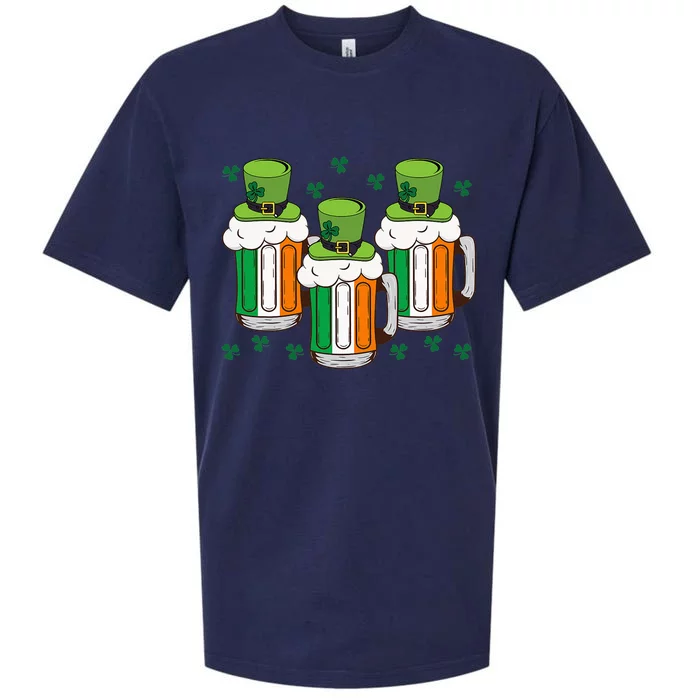 Irish Beer Ireland Flag St Patricks Day Leprechaun Sueded Cloud Jersey T-Shirt