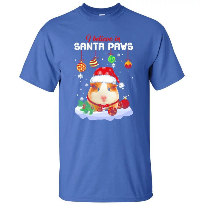 I Believe In Santa Paws Guinea Pig Xmas Gift Tall T-Shirt