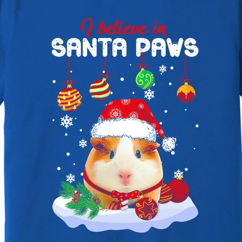 I Believe In Santa Paws Guinea Pig Xmas Gift Premium T-Shirt