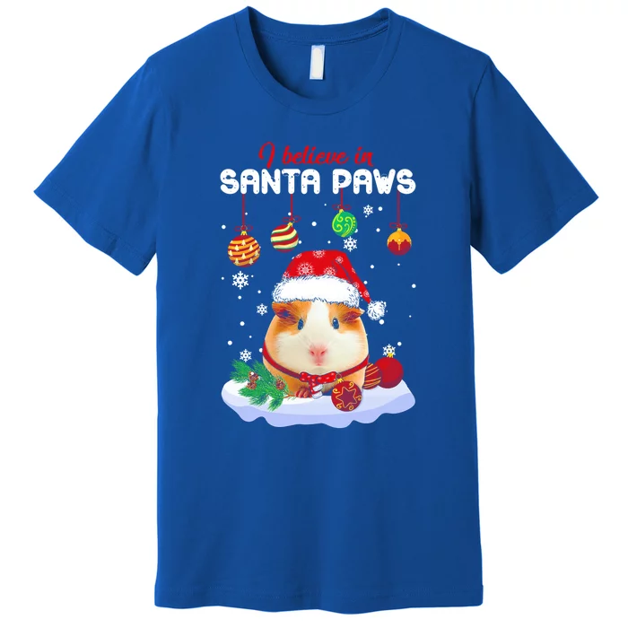 I Believe In Santa Paws Guinea Pig Xmas Gift Premium T-Shirt