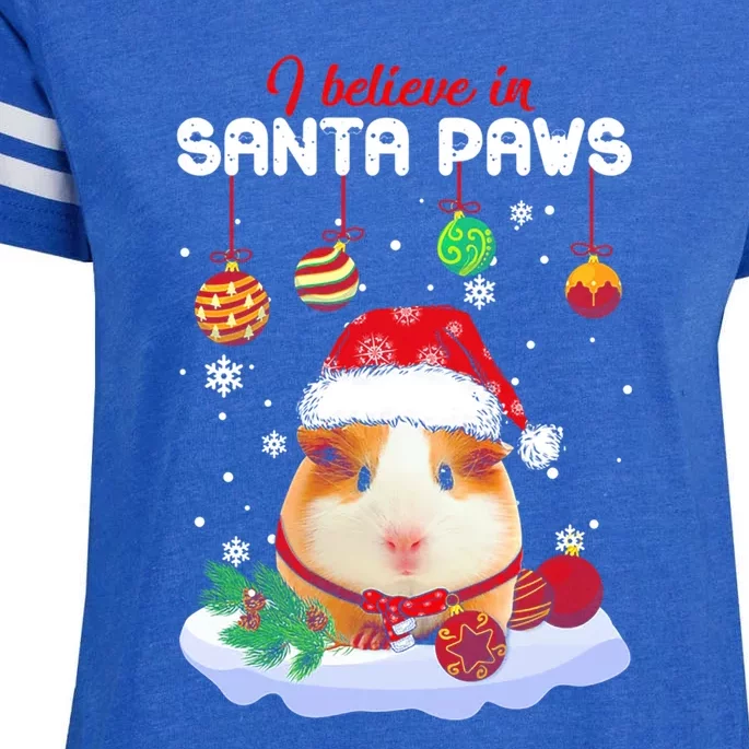 I Believe In Santa Paws Guinea Pig Xmas Gift Enza Ladies Jersey Football T-Shirt