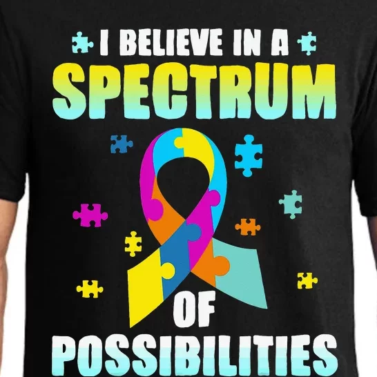 I Believe In A Spectrum Of Possibilities Autism Awareness Month Pajama Set