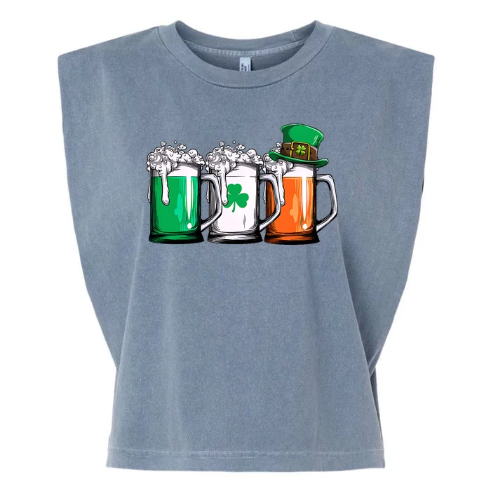 Irish Beer Ireland Flag St Patricks Day Garment-Dyed Women's Muscle Tee