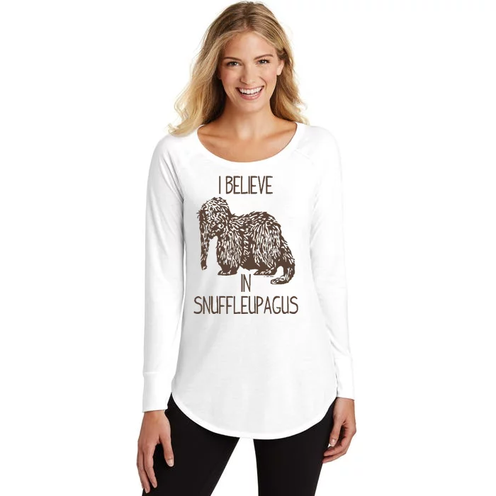 I believe in snuffleupagus Women's Perfect Tri Tunic Long Sleeve Shirt