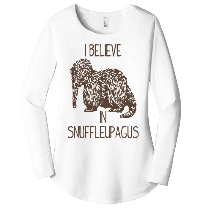 I believe in snuffleupagus Women's Perfect Tri Tunic Long Sleeve Shirt