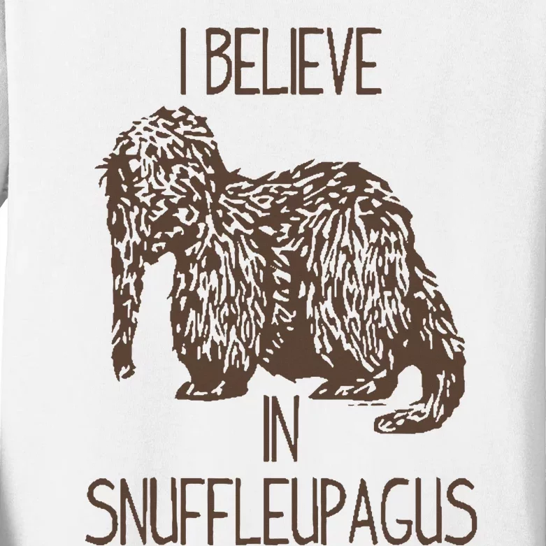 I believe in snuffleupagus Kids Long Sleeve Shirt