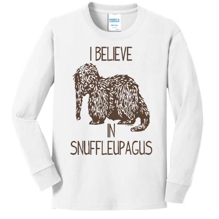 I believe in snuffleupagus Kids Long Sleeve Shirt