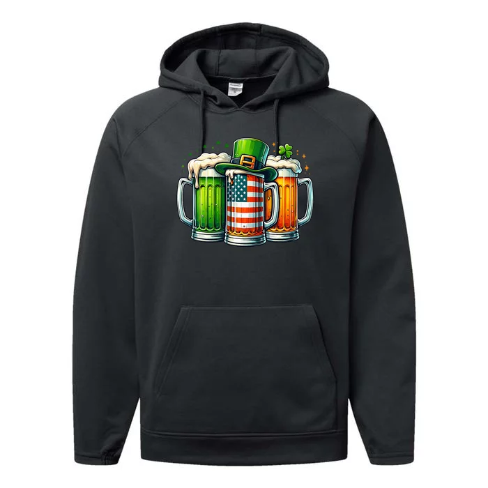 Irish Beer Ireland St Patricks Day Drinking Party Performance Fleece Hoodie