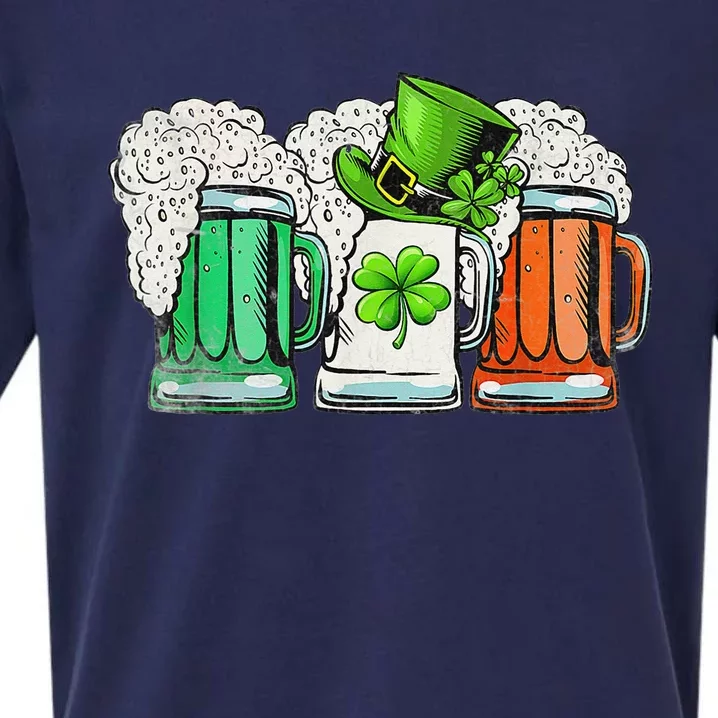 Irish Beer Ireland Flag St Patricks Day Leprechaun Sueded Cloud Jersey T-Shirt