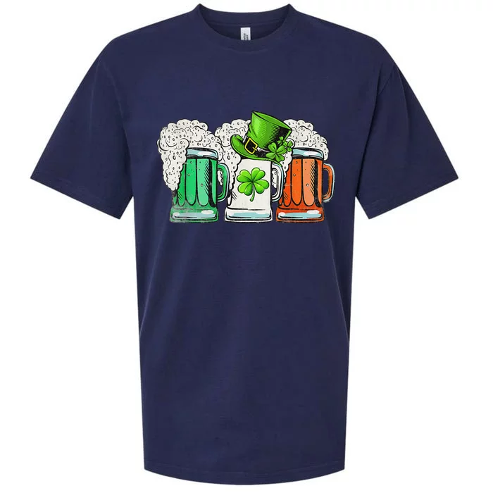 Irish Beer Ireland Flag St Patricks Day Leprechaun Sueded Cloud Jersey T-Shirt