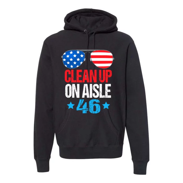 Impeach Biden Impeach 46 Clean Up On Aisle 46 Biden Premium Hoodie