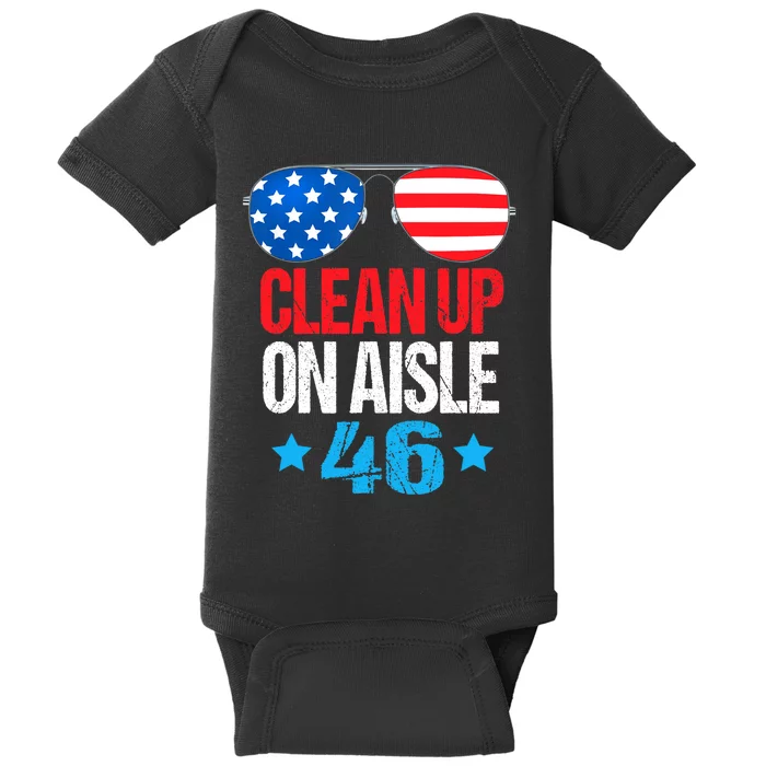 Impeach Biden Impeach 46 Clean Up On Aisle 46 Biden Baby Bodysuit