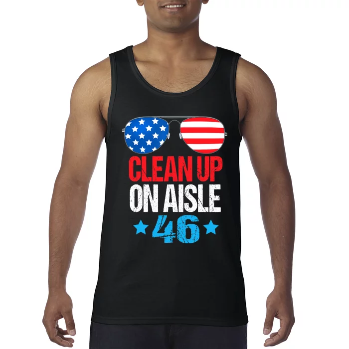 Impeach Biden Impeach 46 Clean Up On Aisle 46 Biden Tank Top