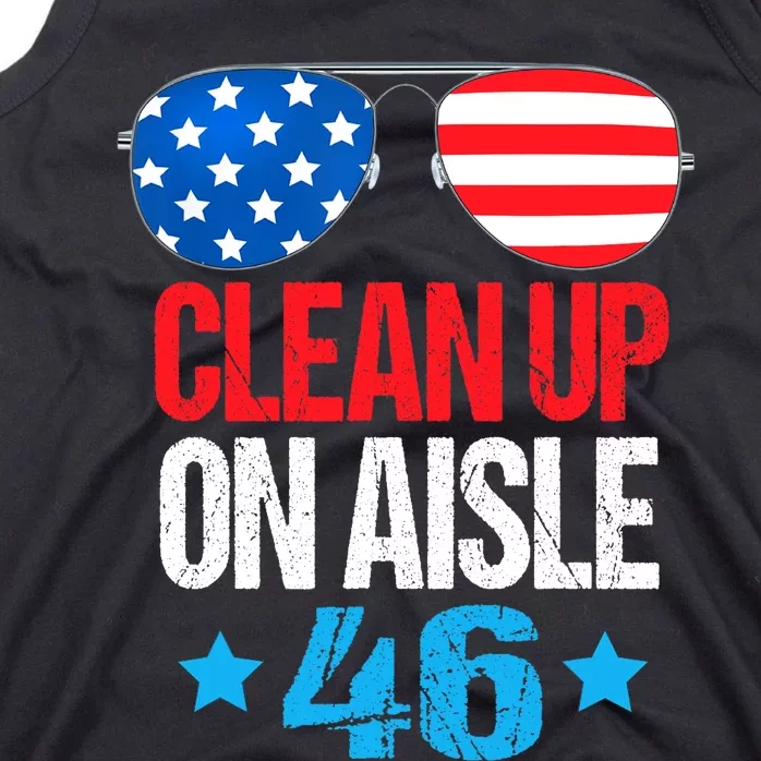 Impeach Biden Impeach 46 Clean Up On Aisle 46 Biden Tank Top