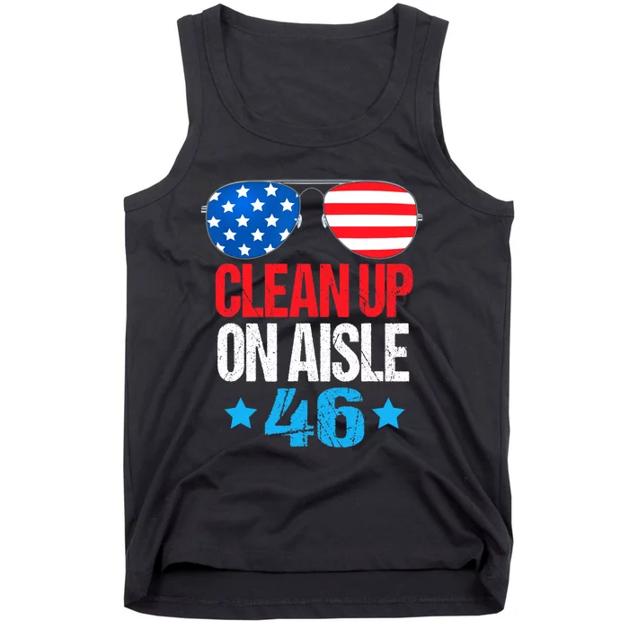 Impeach Biden Impeach 46 Clean Up On Aisle 46 Biden Tank Top