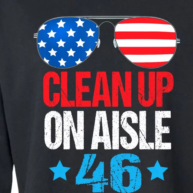 Impeach Biden Impeach 46 Clean Up On Aisle 46 Biden Cropped Pullover Crew