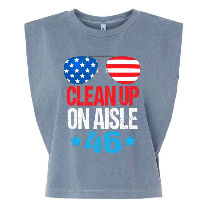 Impeach Biden Impeach 46 Clean Up On Aisle 46 Biden Garment-Dyed Women's Muscle Tee