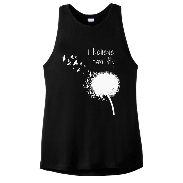 I Believe I Can Fly Inspirational Quotes Women Ladies Tri-Blend Wicking Tank