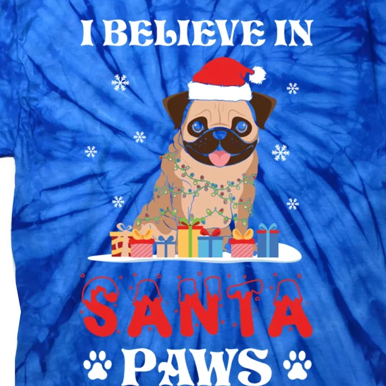 I Believe In Santa Paws Cute French Bulldog Christmas Gift Tie-Dye T-Shirt