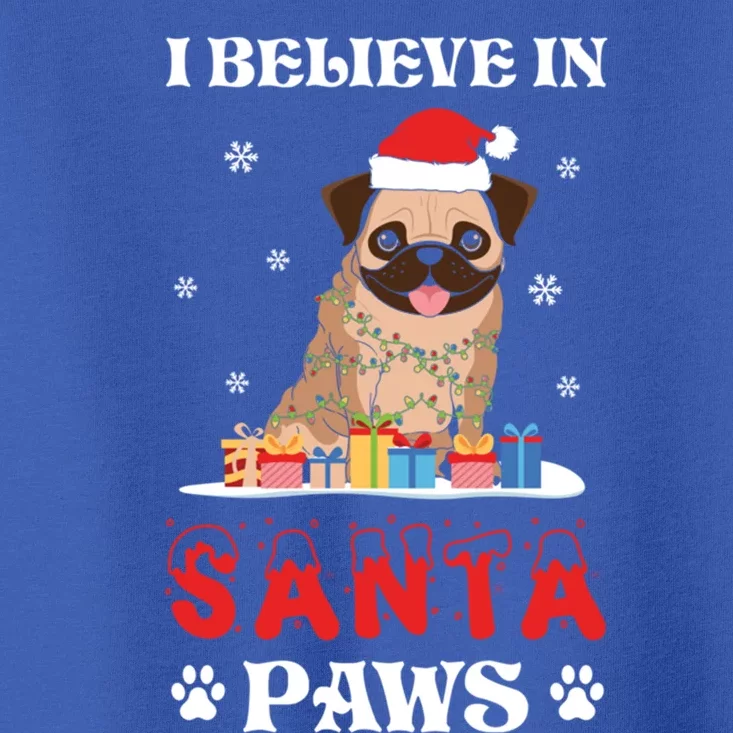 I Believe In Santa Paws Cute French Bulldog Christmas Gift Toddler T-Shirt