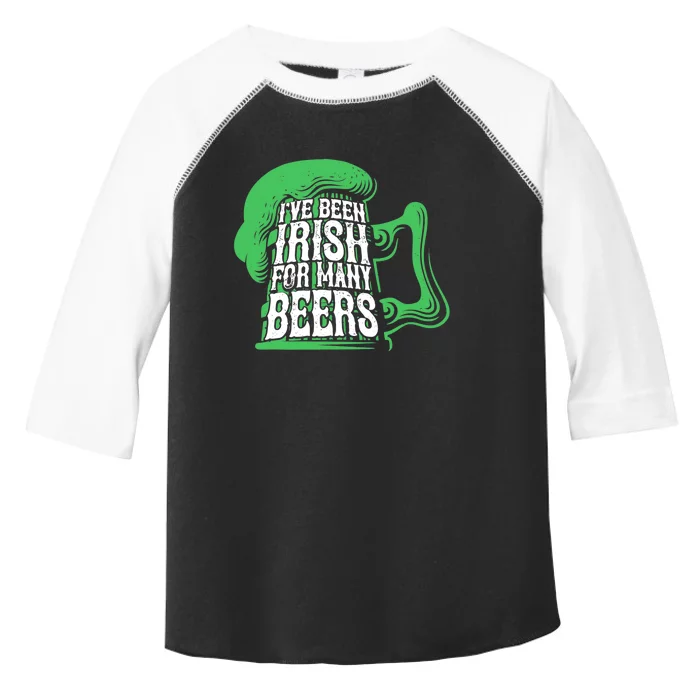 I've Been Irish Many Beers Shamrock Saint Patricks Day Toddler Fine Jersey T-Shirt