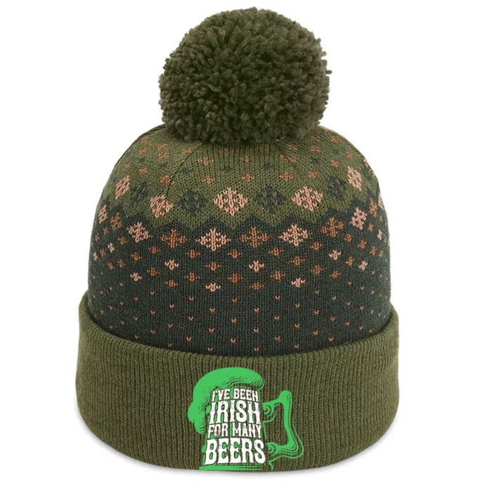 I've Been Irish Many Beers Shamrock Saint Patricks Day The Baniff Cuffed Pom Beanie