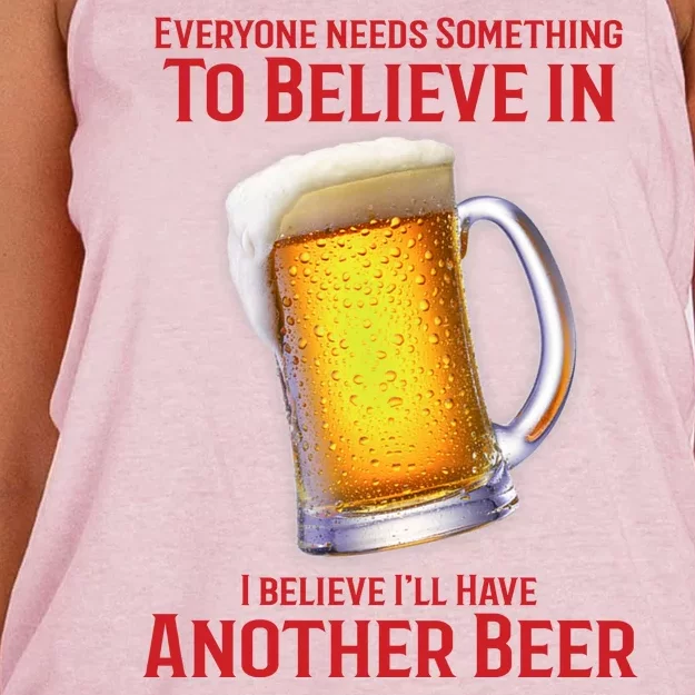 I Believe Ill Have Another Beer Women's Knotted Racerback Tank