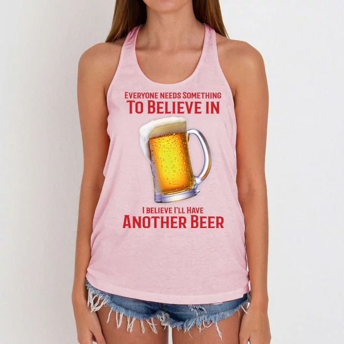 I Believe Ill Have Another Beer Women's Knotted Racerback Tank