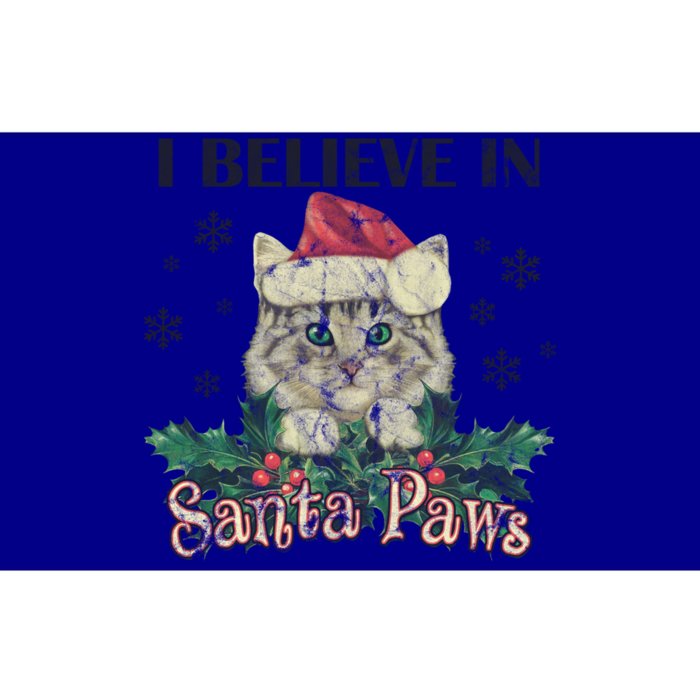 I Believe In Santa Paws Cute Cat Christmas Hat Gift Bumper Sticker